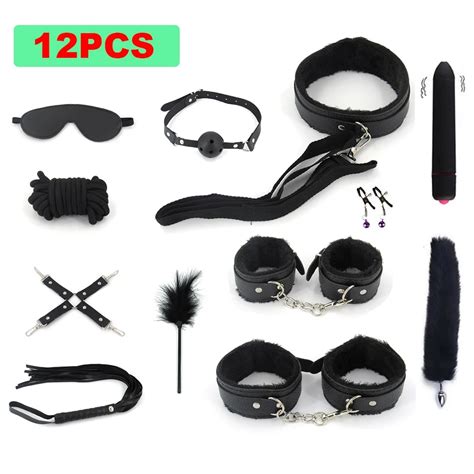 Bdsm Bondage Set Sex Product Erotic Toys For Adults Games Plush Leather