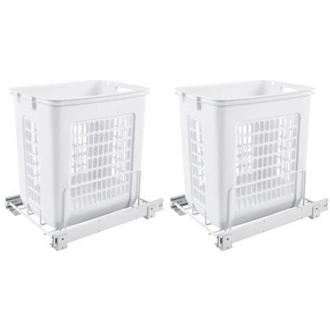 Rev A Shelf 20 Inch Pull Out Large Clothes Hamper White Hprv 1520 S