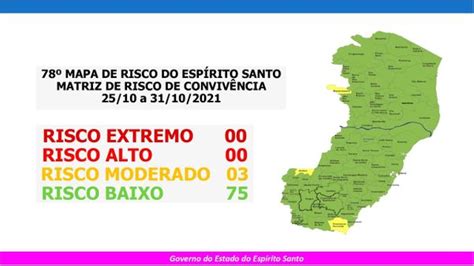 A Gazeta Covid 19 número de cidades do ES em risco baixo sobe para 75