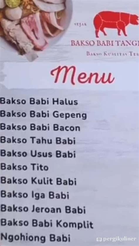 Selalu Diperbarui Menu Bakso Babi Tangerang Gading Serpong Tangerang