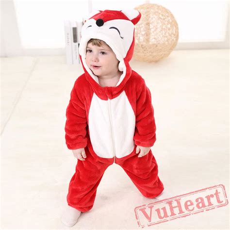 Winter Onesies Baby Cute Red Fox Onesie Costume Kigurumi Onesies