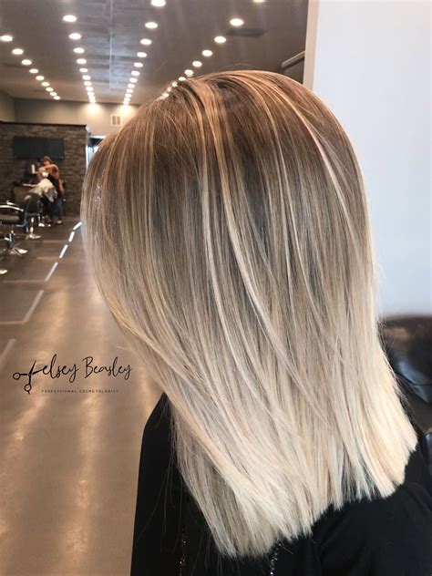 Babylights and Balayage with a shadow root Creates a seamless ombré