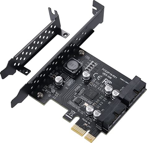 Amazon BEYIMEI PCIE 1X To 2 Port 19Pin Expansion Card USB 3 2