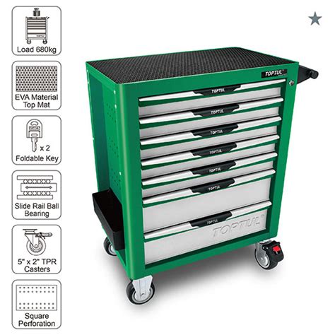 Toptul Drawer Mobile Tool Trolley Pro Plus Series Green