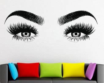 Wall Decal Window Sticker Beauty Salon Woman Face Eyelashes Etsy