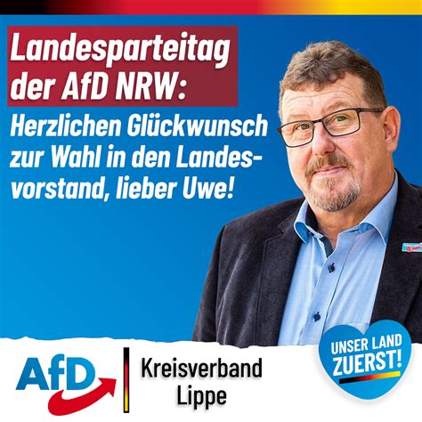 Landesparteitag Uwe Detert Aus Lippe In Den Landesvorstand Gew Hlt