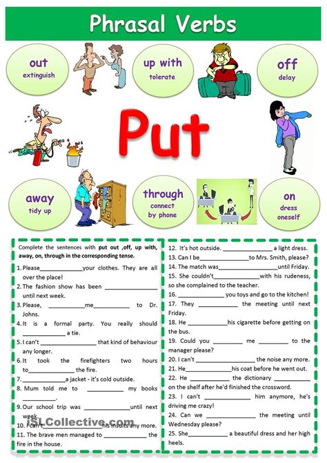 Phrasal Verb Put Educacion Ingles Phrasal Verbs En Ingles Gramática