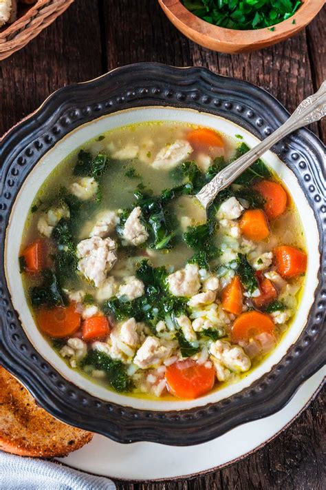 Turkey Kale And Rice Soup Olivias Cuisine