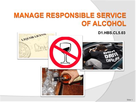 Manage Responsible Service Of Alcohol