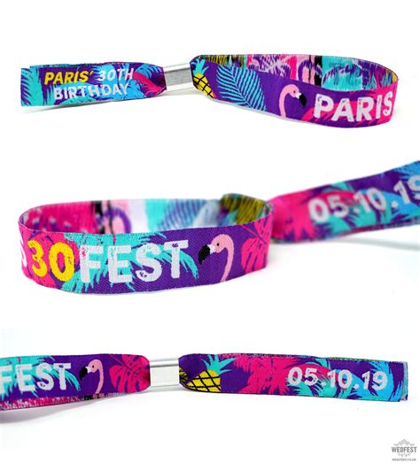 Personalised Festival Wristbands Personalised Party Wristbands Woven ...