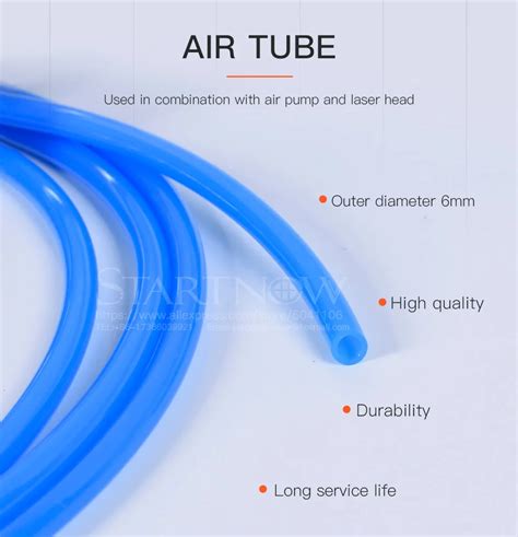 Tuyau Flexible en polyuréthane bleu 6x4mm pour compresseur d air