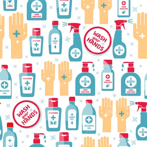 Vector Hand Sanitizer Symbol Set Background Illustration On Gel