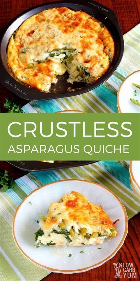 Crustless Asparagus Quiche - Gluten Free - Low Carb Yum