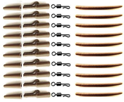 40pc Fishing Tackle Carp Lead Clips Quick Change Swivels Anti Tangle