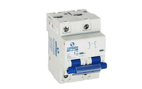 Disjuntor Bipolar 90a Curva C Mini Din 10ka Soprano Disjuntor DR