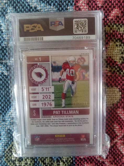 Panini Contenders Optic Season Ticket Red Pat Tillman