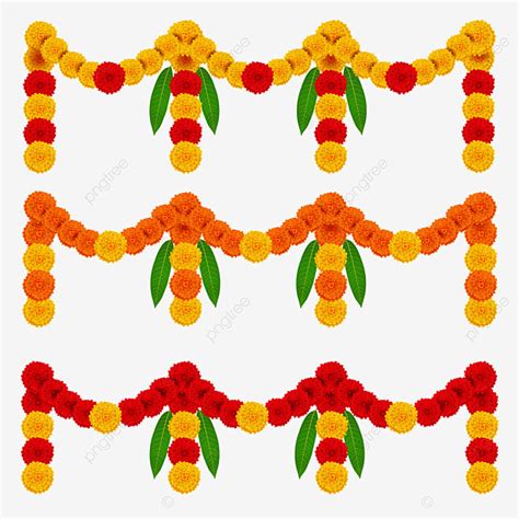 Marigold Flower Decoration Vector Hd Images Toran Marigold Decorative Garland Marigold