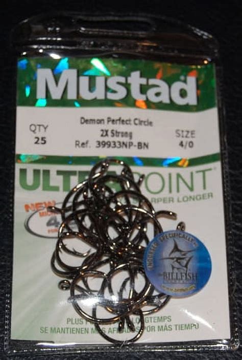 Mustad Np Bn Demon Perfect Circle Inline Hook X Strong Size