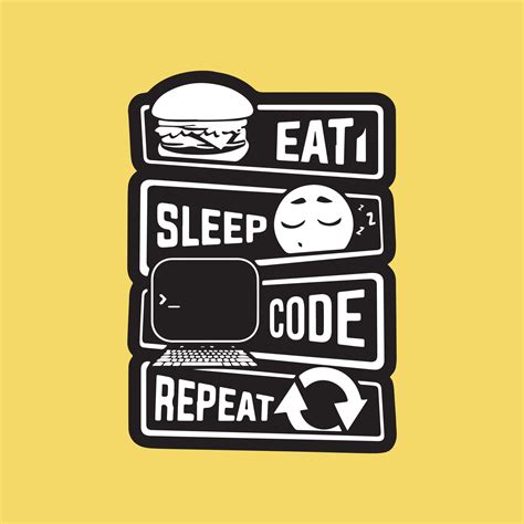 Eat Sleep Code Repeat 8276222 Vector Art at Vecteezy