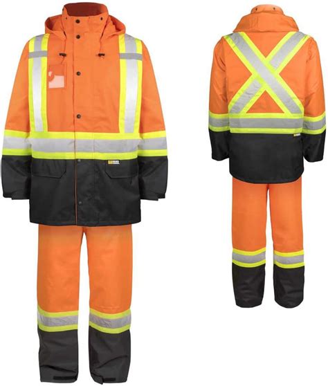 Holmes Workwear Hi Vis Safety Rain Suite Clothing Shoes And Jewelry