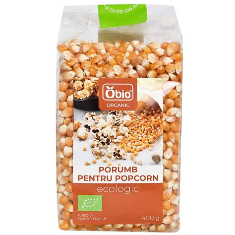 Porumb Pentru Popcorn Bio 400 G Obio Farmacia Tei Online