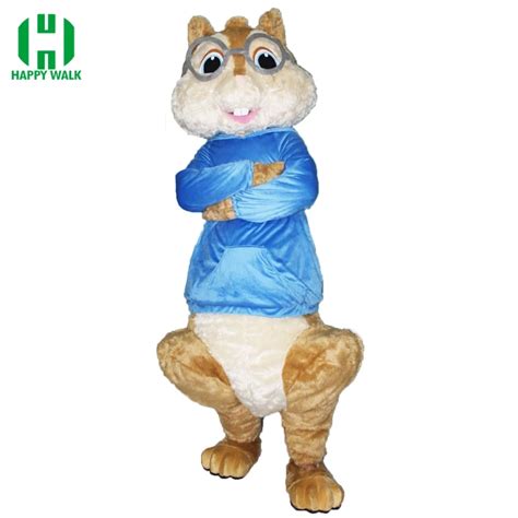 High Quality Alvin And Chipmunks Adult Szie Mascot Costume Fancy Dress