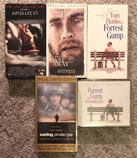 Tom Hanks Vhs Tapes Cast Away Forrest Gump Apollo Saving Private