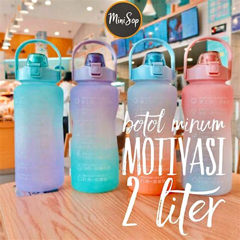 Jual Botol Tempat Minum Motivasi Penanda Waktu Ml Liter Jumbo