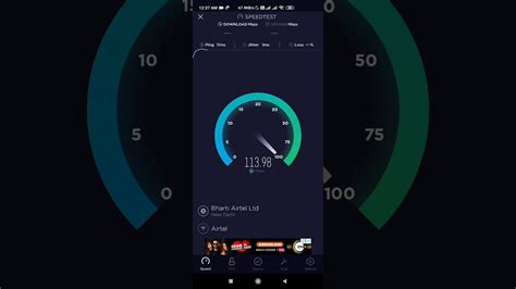 Airtel Fiber 799 Basic Plan SPEEDTEST 100 MBPS OOKLA YouTube