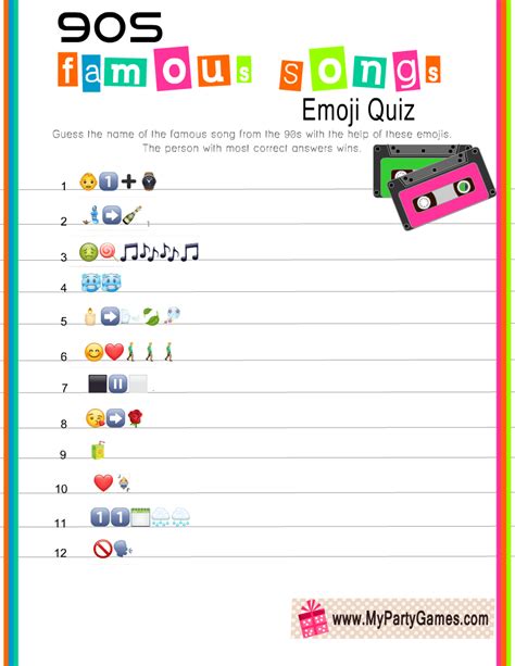 Free Printable The Ultimate S Emoji Pictionary Quiz Set