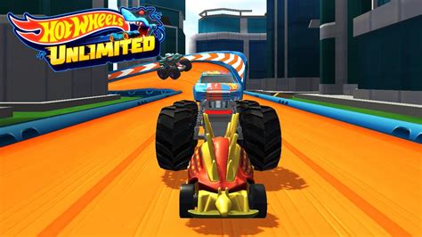 Hot Wheels Unlimited Monster Trucks Motosaurus Race In Winter