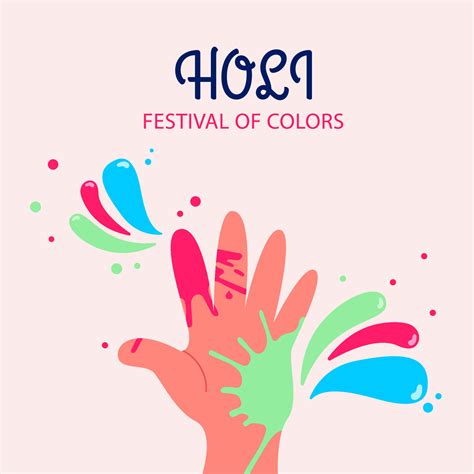 Holi festival with hand in paint. Vector 17181504 Vector Art at Vecteezy