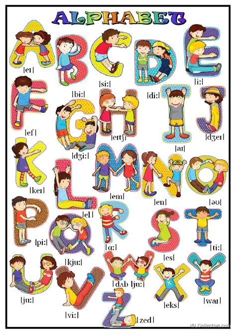 ALPHABET POSTER Vocabulary Flashca English ESL Worksheets Pdf Doc