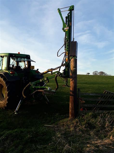 Post Driver Tractor Mounted County Fencing