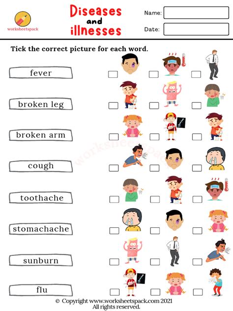 Esl Diseases And Illnesses Vocabulary Worksheets Pdf Pdf