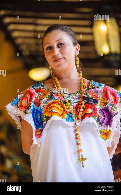 MEXICO CITY, MEXICO - DEC 29, 2011: Unidentified Mexican woman in beautiful traditional drawing ...