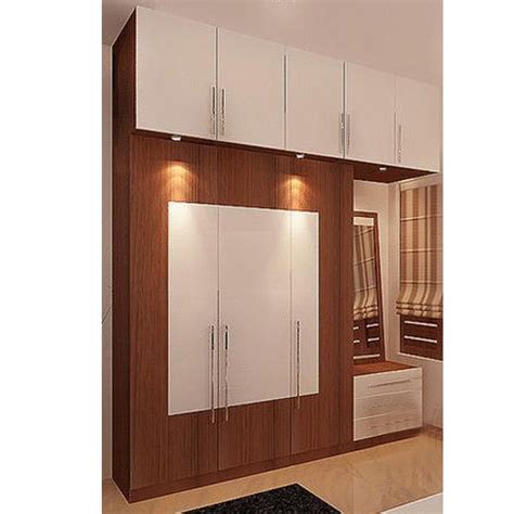 Wood Melamine Board Modular Three Door Wooden Wardrobe For Home