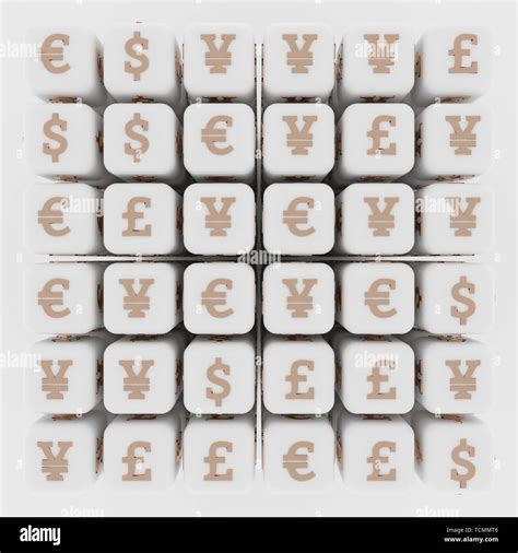 Business Cube Or Block Finance Currency Sign For Design Texture Or