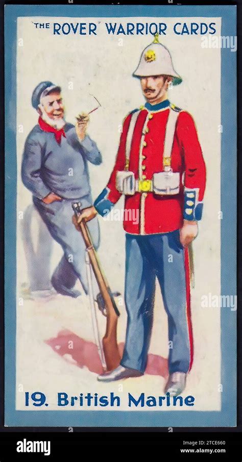 Royal Marine Vintage British Tradecard Stock Photo Alamy