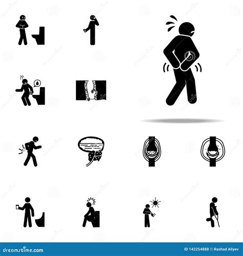 Hemorrhoids Icon Infographics Vector Signs For Web Graphics