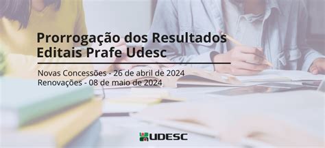 Notícia Editais do Prafe Udesc têm alteração nos prazos para