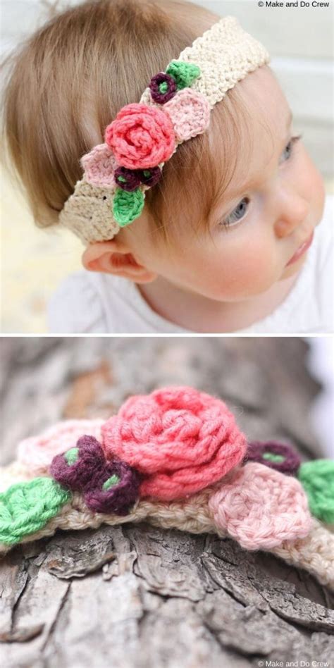 Floral Baby Crochet Headbands Floral Crochet Headbands