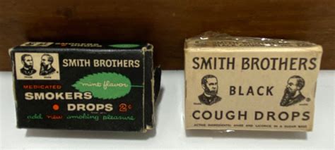 Vtg Smith Brothers black cough drops smokers drops boxes FREE | Etsy