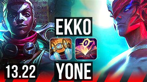 EKKO Vs YONE TOP 7 0 2 70 Winrate Godlike KR Diamond 13 22