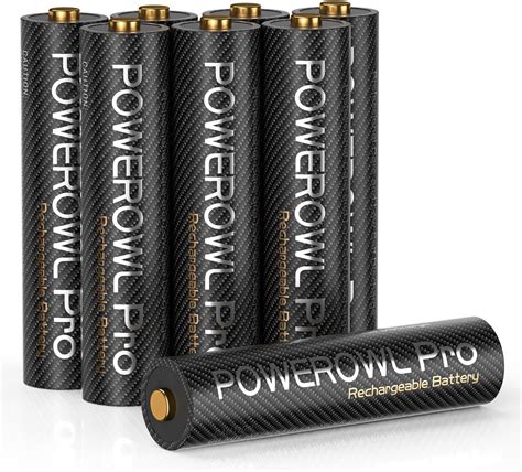 POWEROWL Lot de 16 piles AA rechargeables 2800 mAh haute capacité 1 2 V