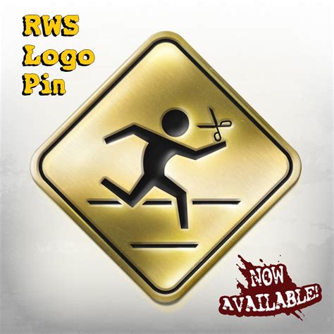 Running With Scissors Sign Enamel Pin Running With Scissors