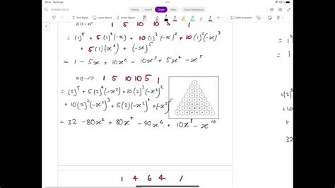 Pascals Triangle And Binomial Expansions Youtube