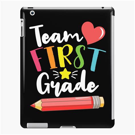 Funda Y Vinilo Para Ipad Equipo De Primer Grado Regalo Lindo De