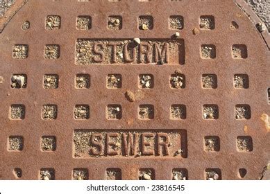 Storm Sewer Drain Cover Stock Photo 23816545 | Shutterstock