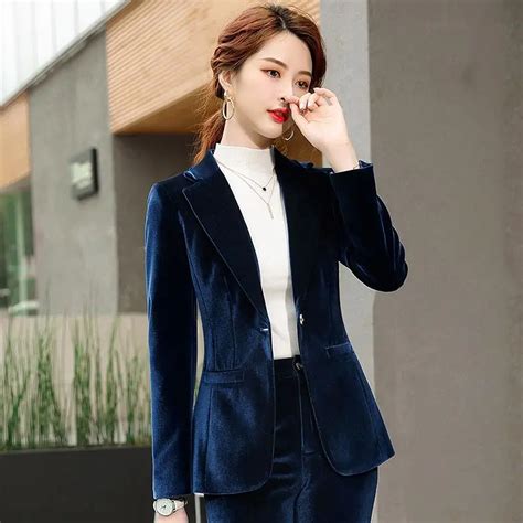 Top More Than 78 Blue Velvet Trouser Suit Ladies Super Hot In Cdgdbentre